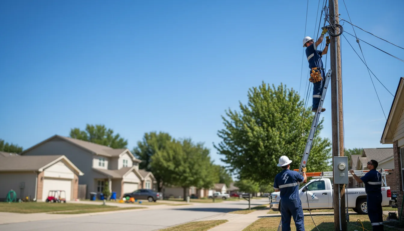 Residential electrician providing installation services in Sharon, TN